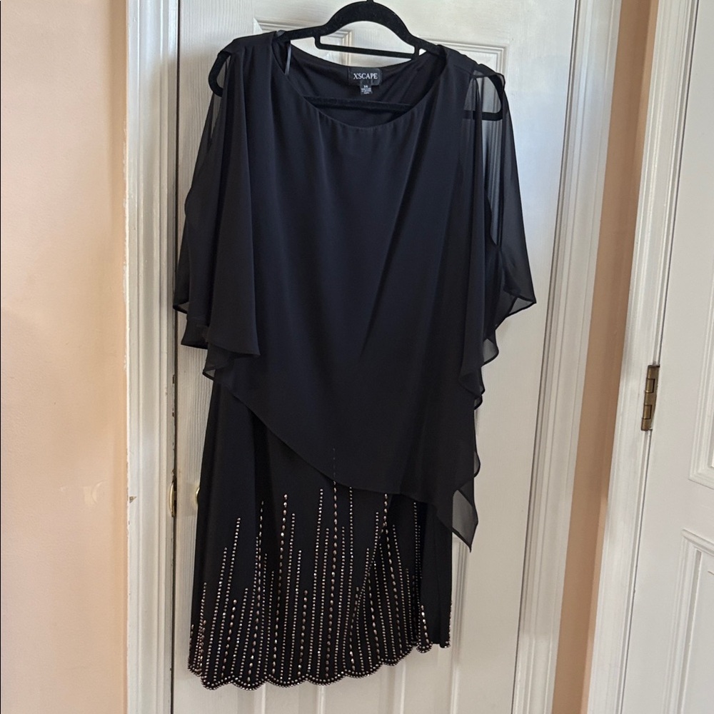 Xscape Black and Silver Dress
